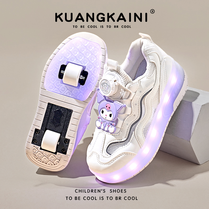 女童暴走鞋2026夏季新款儿童闪灯爆走鞋女孩可收自动轮滑溜冰鞋子