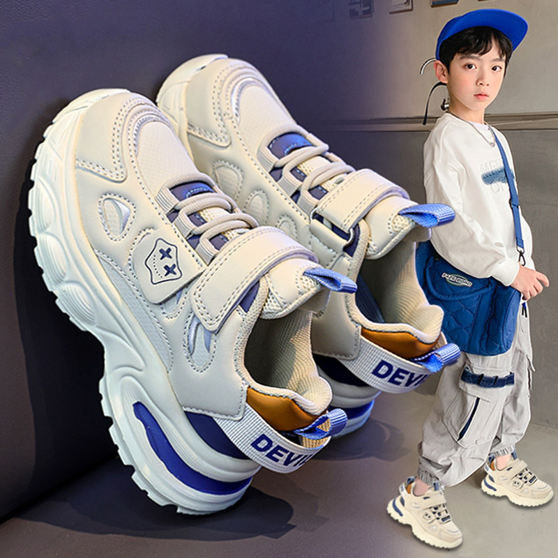 官网C&K男童鞋子2026新款春季软底儿童跑步运动老爹鞋男孩小白鞋