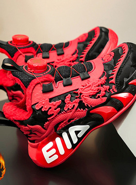 官网C&K红色男童鞋子2026新款春季儿童跑步运动篮球鞋中大童防滑