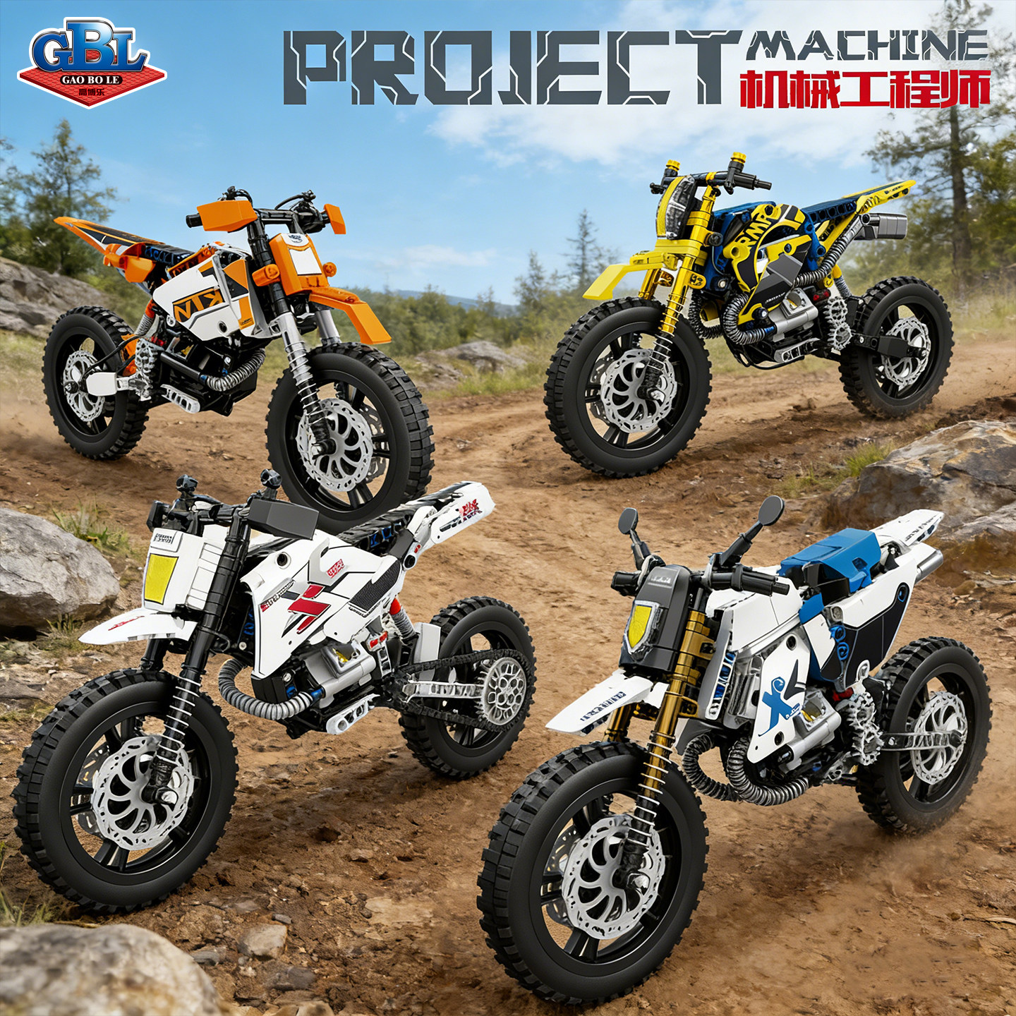 开智积木儿童益智拼装摩托车机车模型玩具男孩子拼插赛车拼图礼物,玩具/童车/益智/积木/模型,普通塑料积木,淘宝优惠券,粉丝福利购,淘宝优惠卷