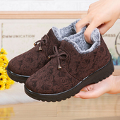 冬天女棉鞋 老年人防滑妈妈鞋 软底老太太冬季 老北京布鞋 奶奶保暖鞋
