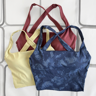 健身背心女 专业瑜伽文胸聚拢防震跑步运动美背速干普拉提U型文胸