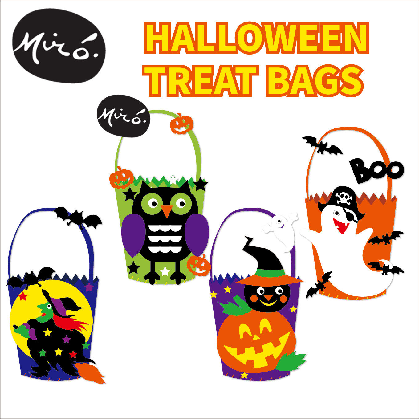 万圣节南瓜灯不织布新款卡通讨糖袋diy幼儿园手工制作装饰场景