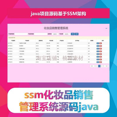web化妆品销售管理系统ssm源码javaweb项目mysql