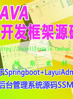 基于springboot+layuiAdmin敏捷开发框架源码JAVA后台管理系统SSM