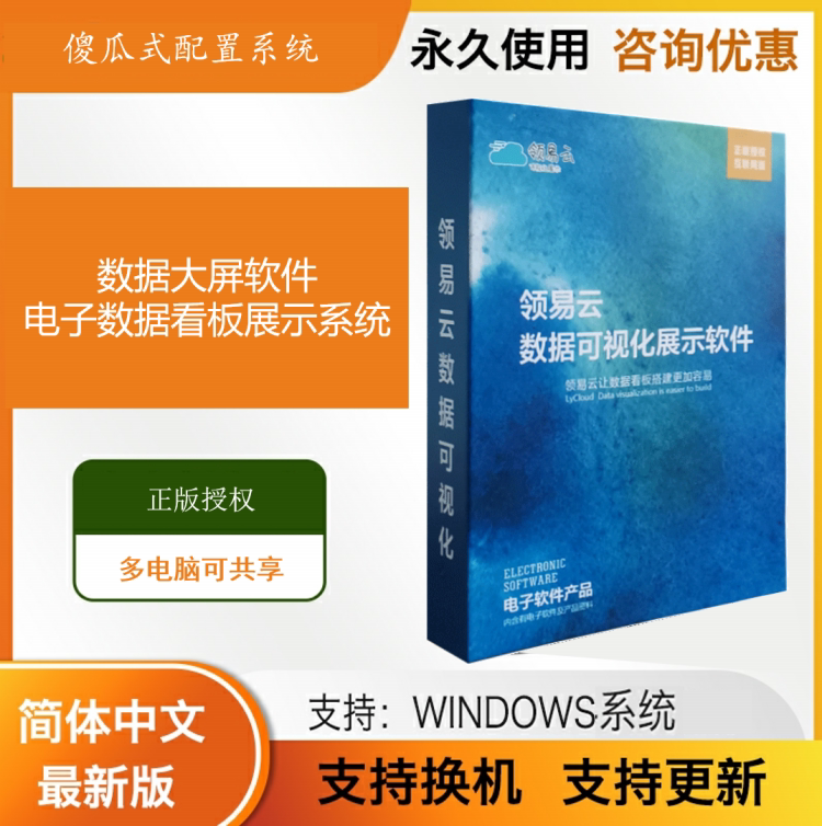 数字孪生可视化数据大屏软件带后台智慧BIM建筑园区销售电商看板