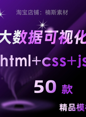 数据信息可视化监控展示大屏界面模板源代码html/js/vue/echarts