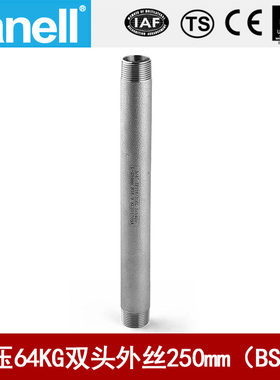 双头管外丝BSPT250长64KG高压管件Sch40焊接304316L天佑管业11543