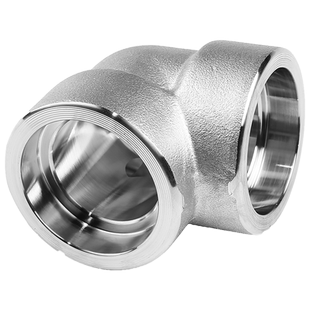 304承插焊弯头耐210KG高压管件3000LB锻造不锈钢90度天佑管业1011