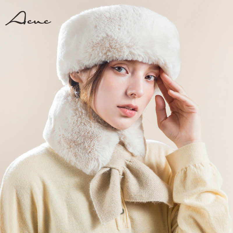 ACUC羊毛呢户外百搭女秋冬雷锋帽