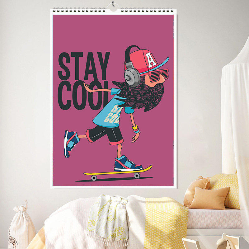 2026挂历酷我运动儿童月历挂圈手撕大格子侏罗纪家用格子日历月历,文具电教/文化用品/商务用品,台历,淘宝优惠券,粉丝福利购,淘宝优惠卷