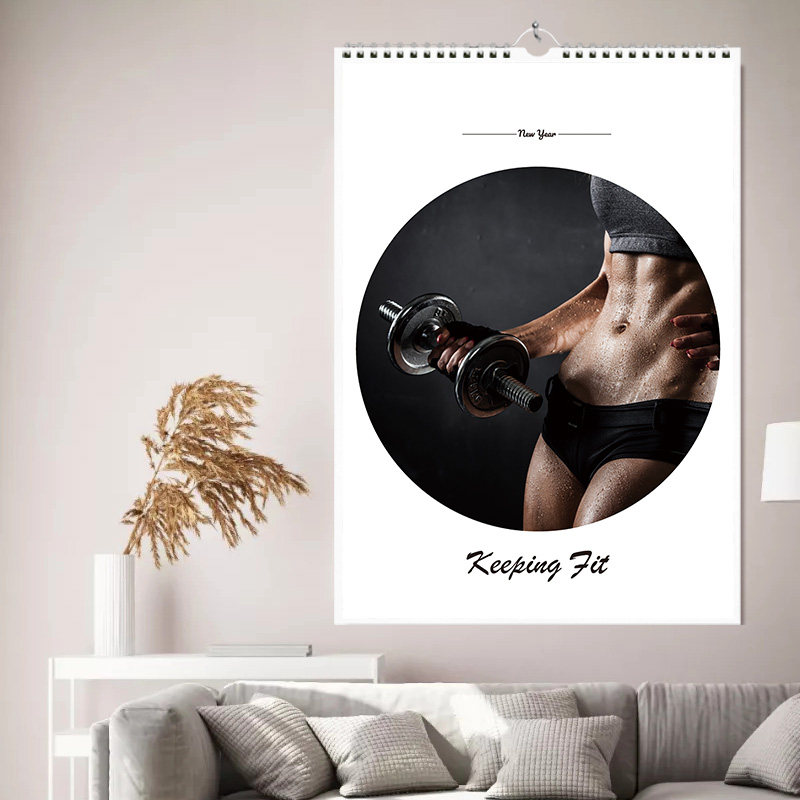 2026马年优美运动健美可手撕高清印刷定制家用格子挂历月历定做,文具电教/文化用品/商务用品,台历,淘宝优惠券,粉丝福利购,淘宝优惠卷