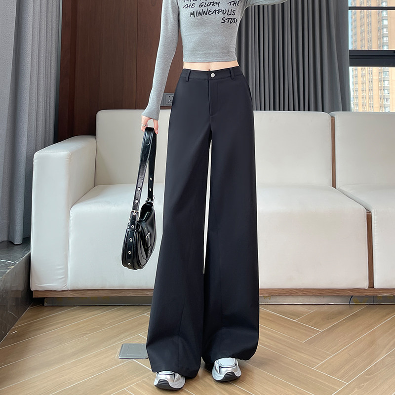 裤子女春秋长裤新休闲显瘦阔腿裤