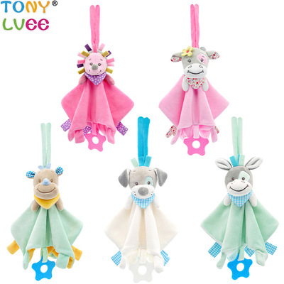 婴儿可入口牙胶安抚巾