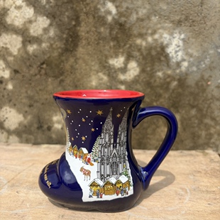 出口德国热红酒靴杯圣诞集市科隆红酒杯儿童水杯外贸原单250ml