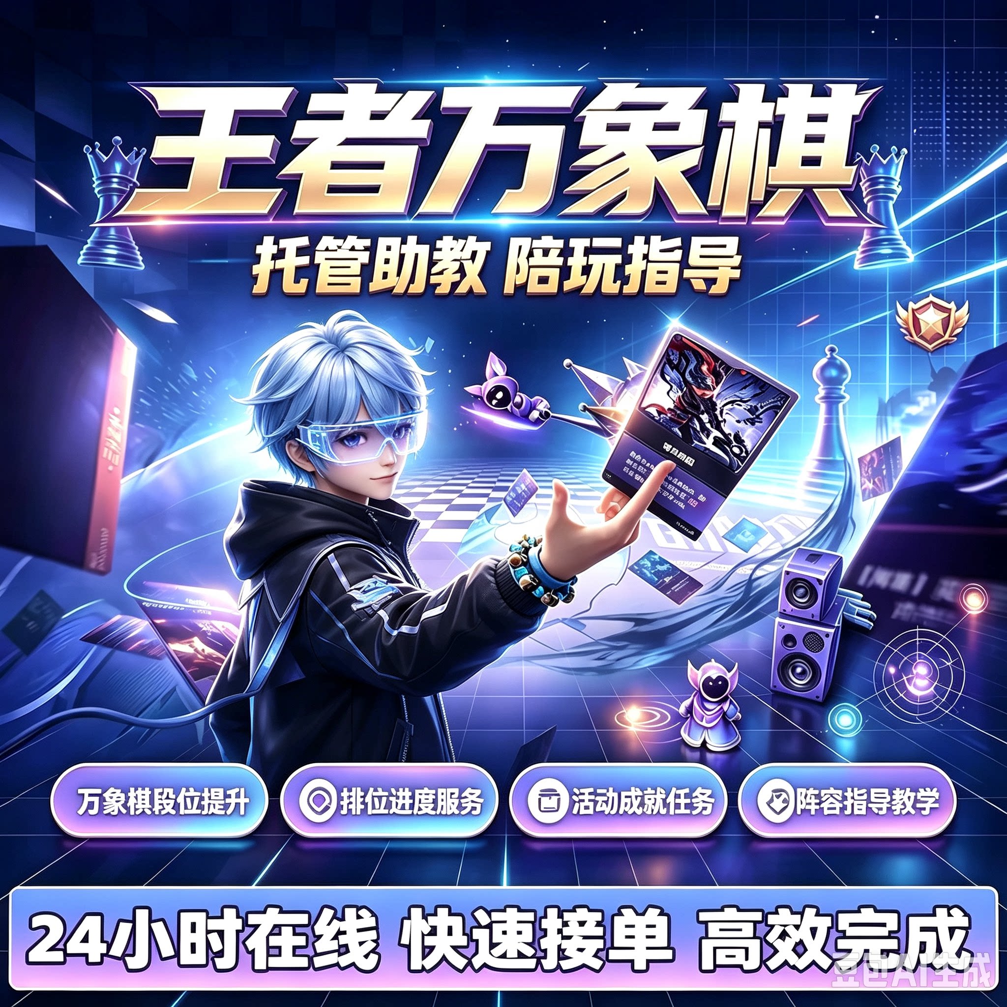 王者万象棋代练代打排位上分战力排行助教陪练陪玩成就活动称号