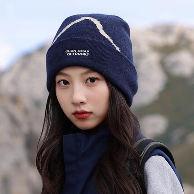 登山毛线帽雪山帽子针织护耳冷帽
