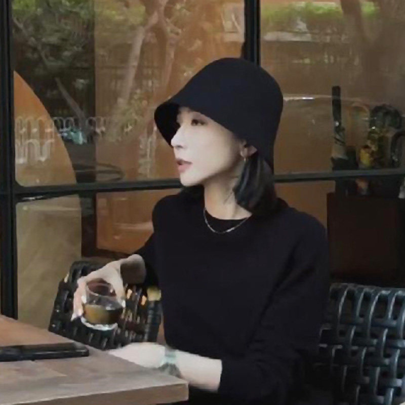 高级感渔夫帽秋冬羊毛呢黑色气质冬季保暖小香风水桶帽显脸小盆帽,服饰配件/皮带/帽子/围巾,帽子,淘宝优惠券,粉丝福利购,淘宝优惠卷