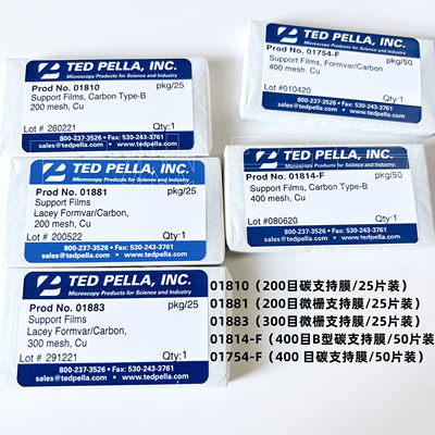 01824ted pella支持膜300 400目超薄微栅TEM透射专用铜网电镜耗材