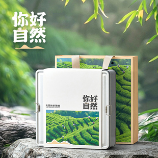 新款高档绿茶白茶马口铁盒包装通用半斤装方形茶叶礼盒空盒定制
