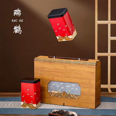 高档仿竹盒通用茶叶包装盒红茶