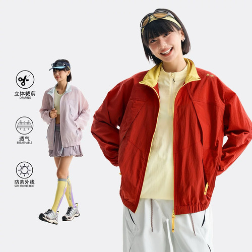 潮牌美式户外机能撞色潮流速干防晒衣轻薄抗紫外线夹克外套男女款