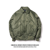 空军翻领cwu 诺曼龙美式 军装 45p飞行员夹克棉衣袄军事棒球服男潮