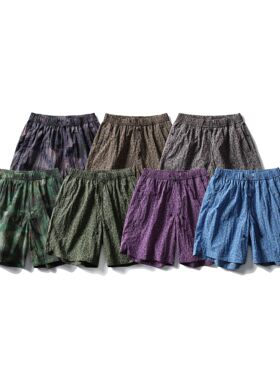 潮牌美式户外轻量化机能迷彩慢跑裤男女同款休闲印花速干短裤户外