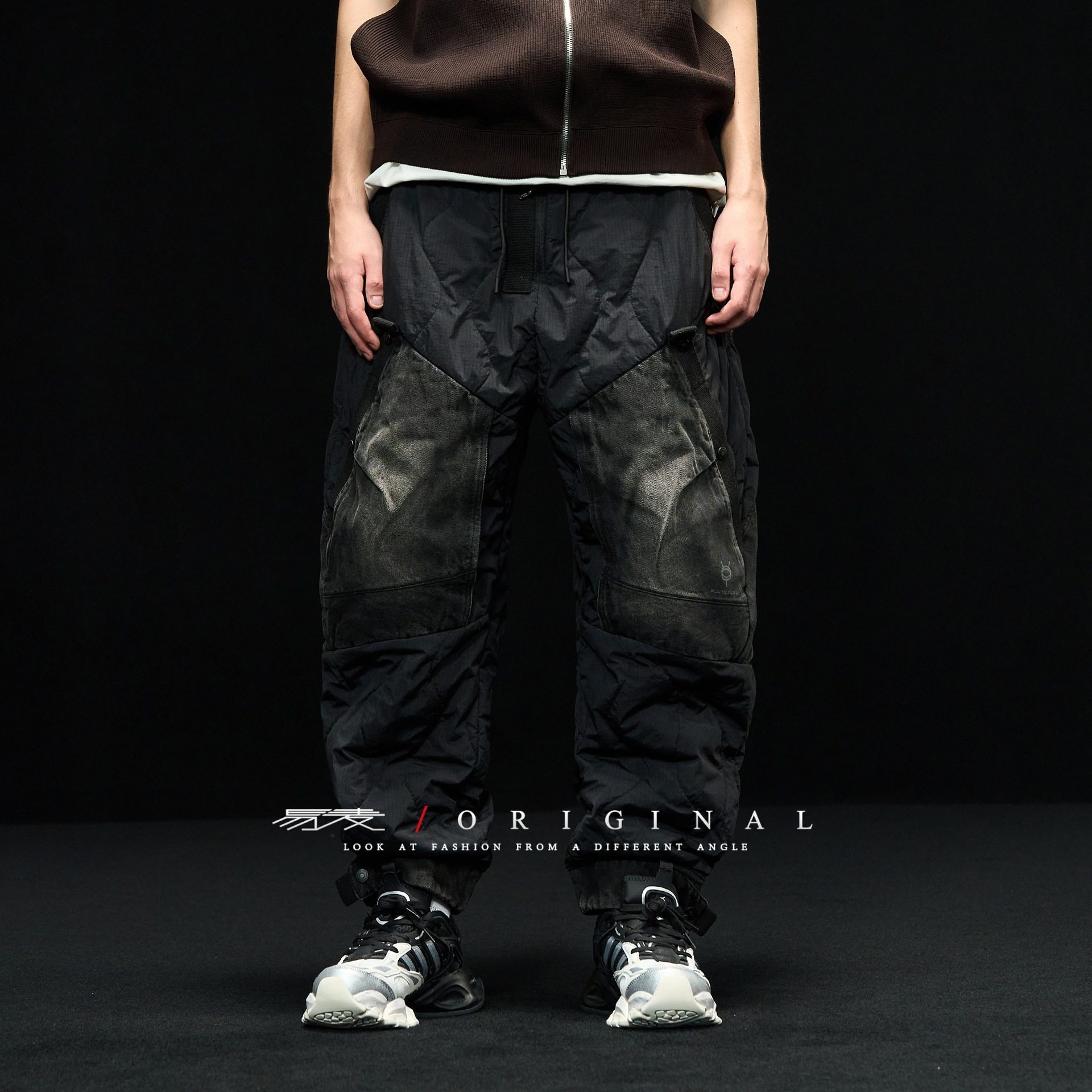 易麦正品冬季废土风棉裤加棉加绒长裤男美式复古高街工装裤休闲裤,男装,休闲裤,淘宝优惠券,粉丝福利购,淘宝优惠卷