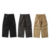 潮牌男式 2025秋冬宽松男式 休闲长裤 纯色中腰休闲长裤