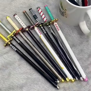 鬼灭之刃日轮刀笔炭治郎蝴蝶忍富冈义勇周边中性笔金属模型签字笔