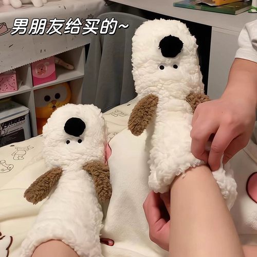 小狗地板袜防滑隔凉成人加厚睡眠