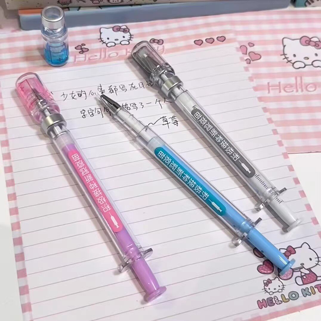 创意疫苗笔中性笔仿真注射器学生速干顺滑刷题笔网红稀奇古怪的笔