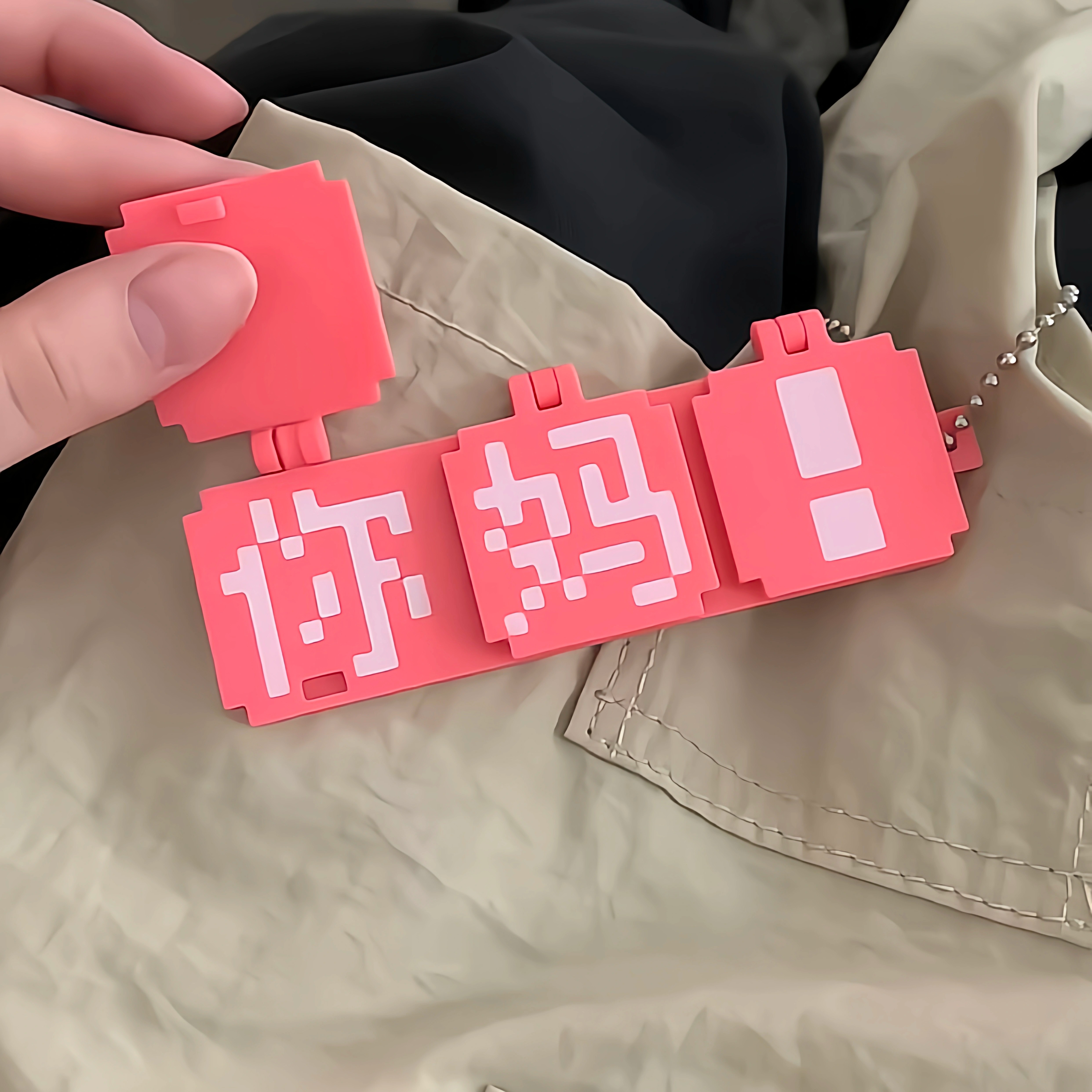 拼豆好的包包挂件趣味3D打印玩具