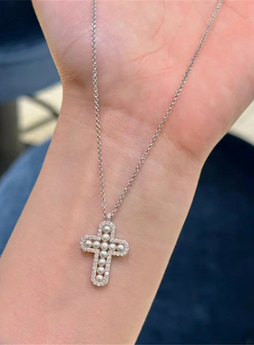 欧若风十字架S925银吊坠项链