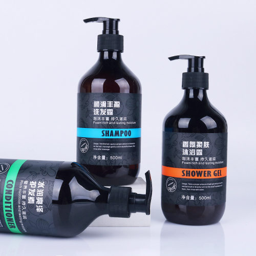 真维妮星级酒店一次性沐浴用品民宿宾馆家用500ml洗发水洗护套装