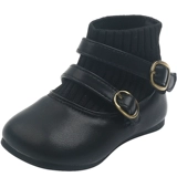 Детские демисезонные туфли для принцессы, флисовая детская обувь для раннего возраста для кожаной обуви, короткие сапоги для девочек, мягкая подошва