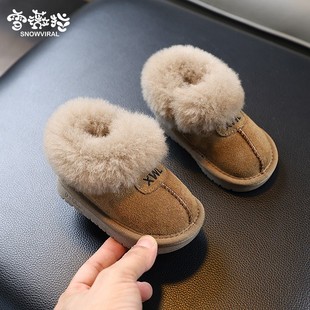 婴儿加绒保暖棉鞋小童鞋男宝棉靴学步鞋女宝宝冬季新款软底雪地靴