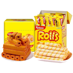 印尼进口Richeese丽芝士纳宝帝雅嘉芝士奶酪味芝士棒夹心卷玉米棒