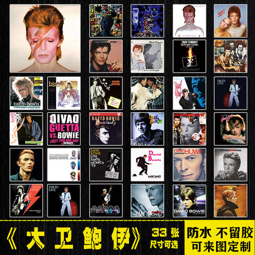 DavidBowie乐队摇滚吉他贴纸
