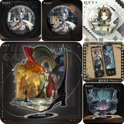 1999重返周年限定主c露西周边镭射书签亚克力立牌双闪徽章套装