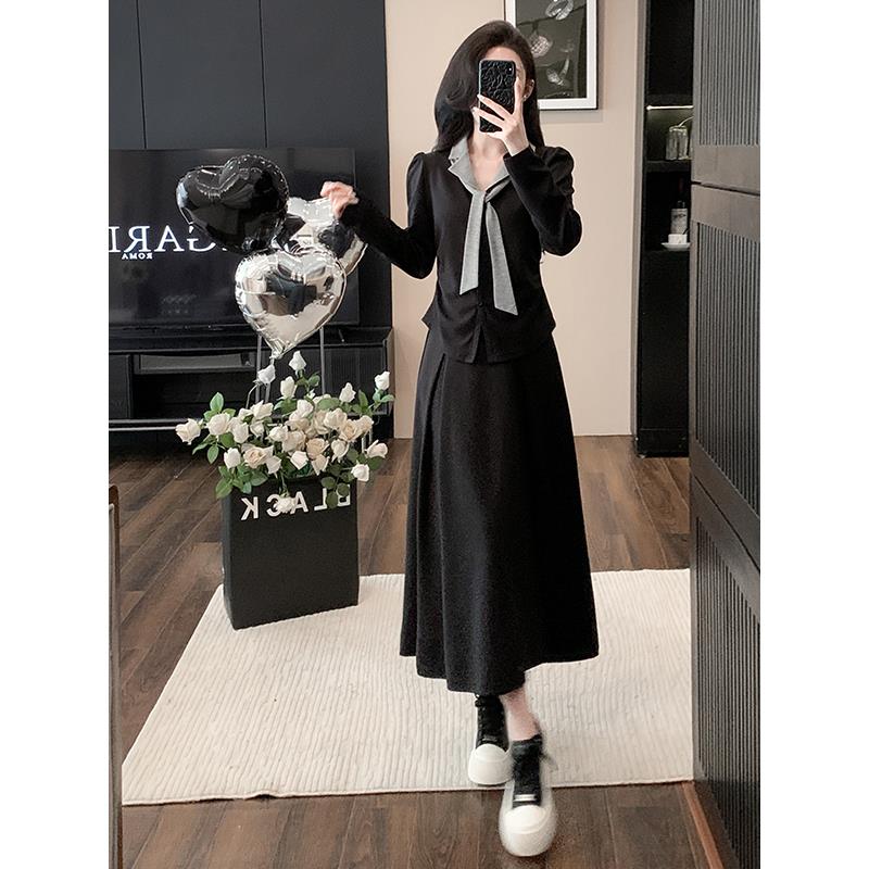 时尚休闲套装裙女秋冬上衣半身裙