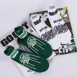 街头嘻哈低帮潮袜男原创个性 uniquesocks短袜男士 美式 薄款 袜 夏季