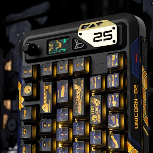 PIIFOX 报丧女妖 高达核动力PBT透明五面热升华透光客制化键盘帽