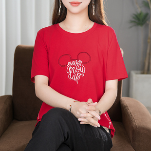t恤女夏季 爆款 白色短袖 2025新款 上衣 五分袖 正肩女士休闲棉质半袖