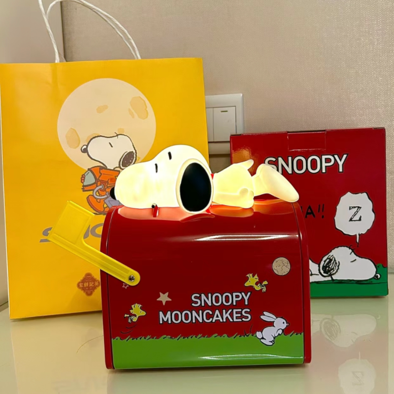 澳门英记饼家特产史努比黄色小汽车邮箱夜光造型可爱口味丰富联名