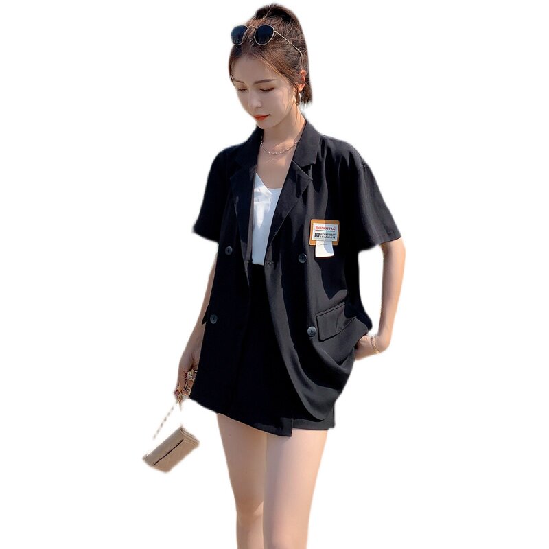 现货新款休闲西装套装女短袖短裤夏装西服317-MY8029-P115-K178,女装西装,浙宝185