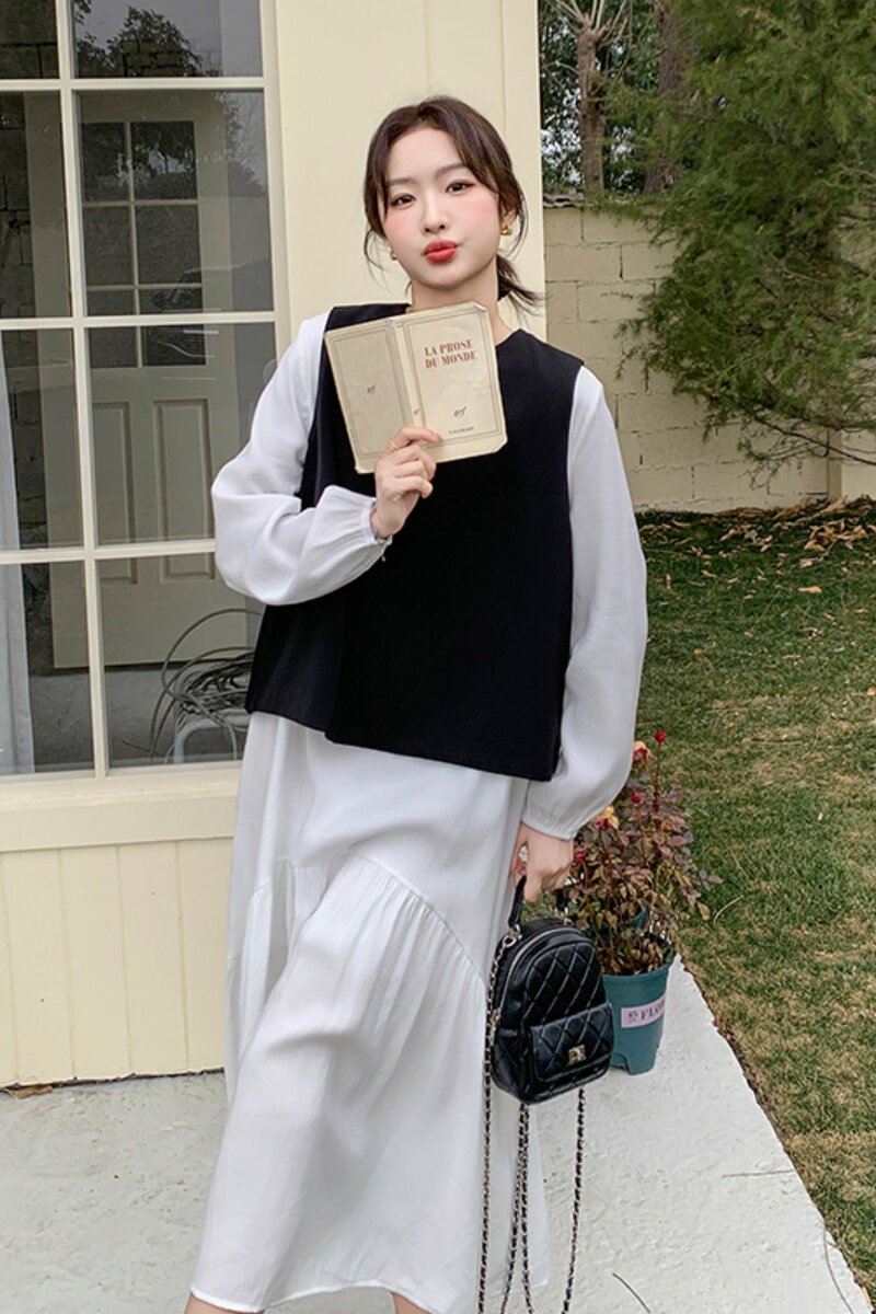 现货法式氛围感减龄套装裙女2025年春季新款185-2506-P155-K218,女装连衣裙,浙宝185