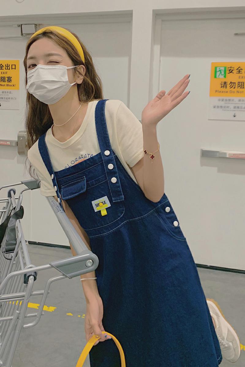 现货减龄牛仔背带连衣裙185-MY8877-P95-K148,女装连衣裙,浙宝185