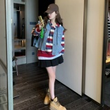 现货条纹卫衣两件套装女185-9905T恤马甲，女装卫衣/绒衫，浙宝185